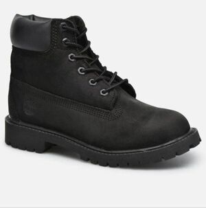 TIMBERLAND- BLACK NUBUCK LEATHER BOOTS
